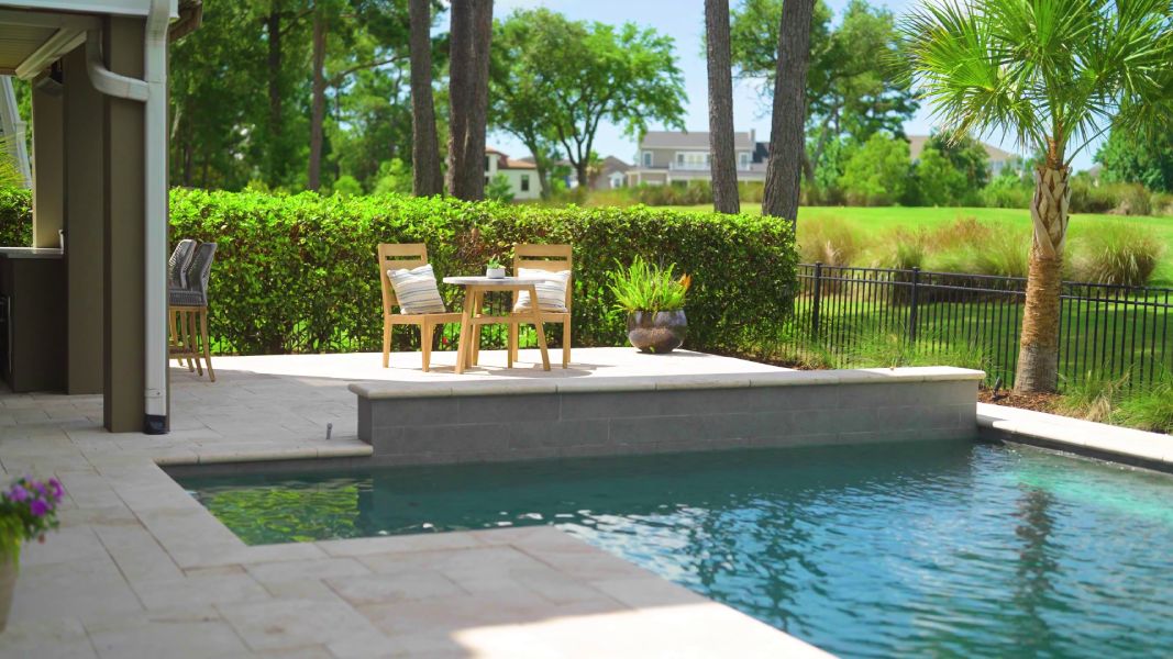 Backyard of a home in Charleston, SC home